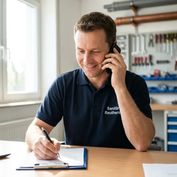 Andreas Reuthers nimmt Notdienst-Anruf entgegen